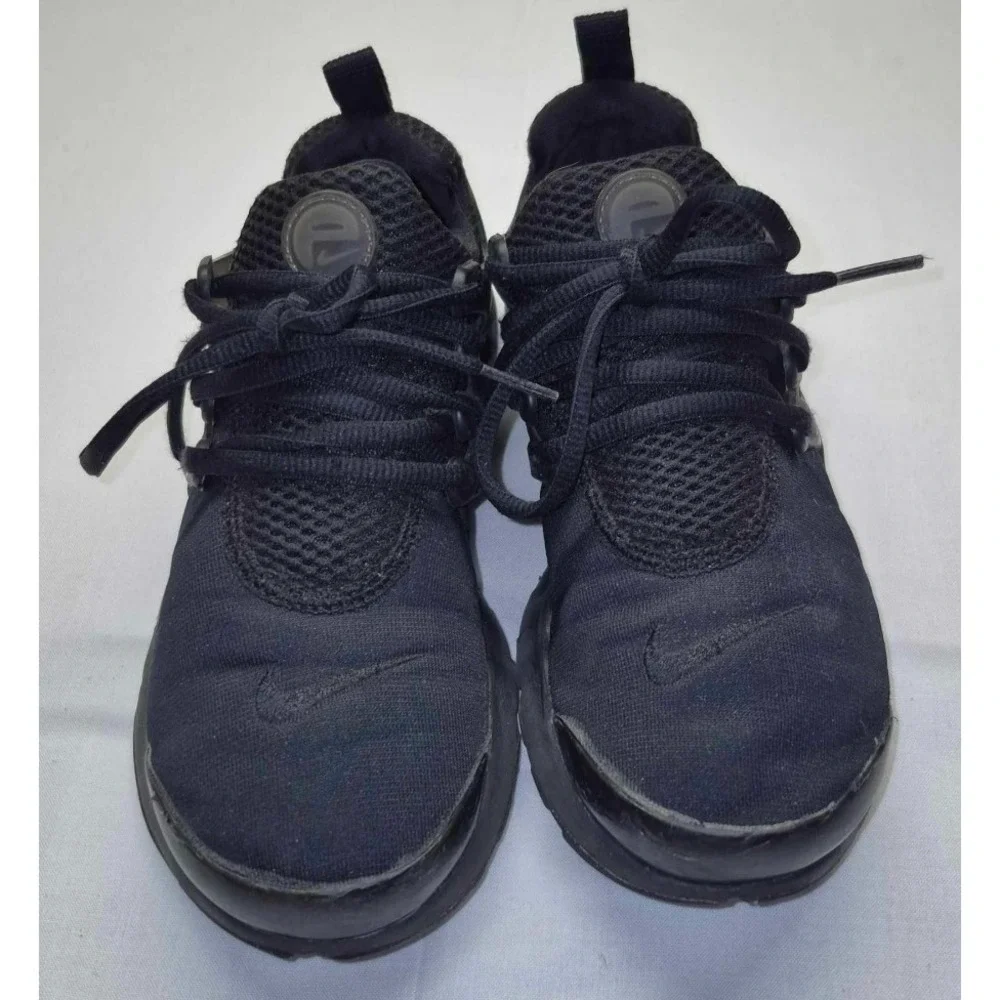 Nike Air‎ Presto GS Triple Black Running Shoes 833875 003 Kids Youth 4
